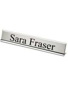 Desk Nameplate - 200 x 50mm - Silver