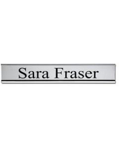 Door Nameplate - 200 x 50mm - Silver